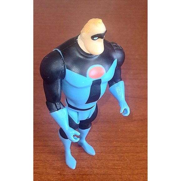 Disney Incredibles Mr. Incredible Action Figure Blue Suit  4" Tall - Picture 4 of 5